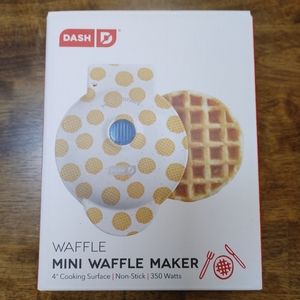 Dash Mini Waffle Maker -  new in box - Waffle Print